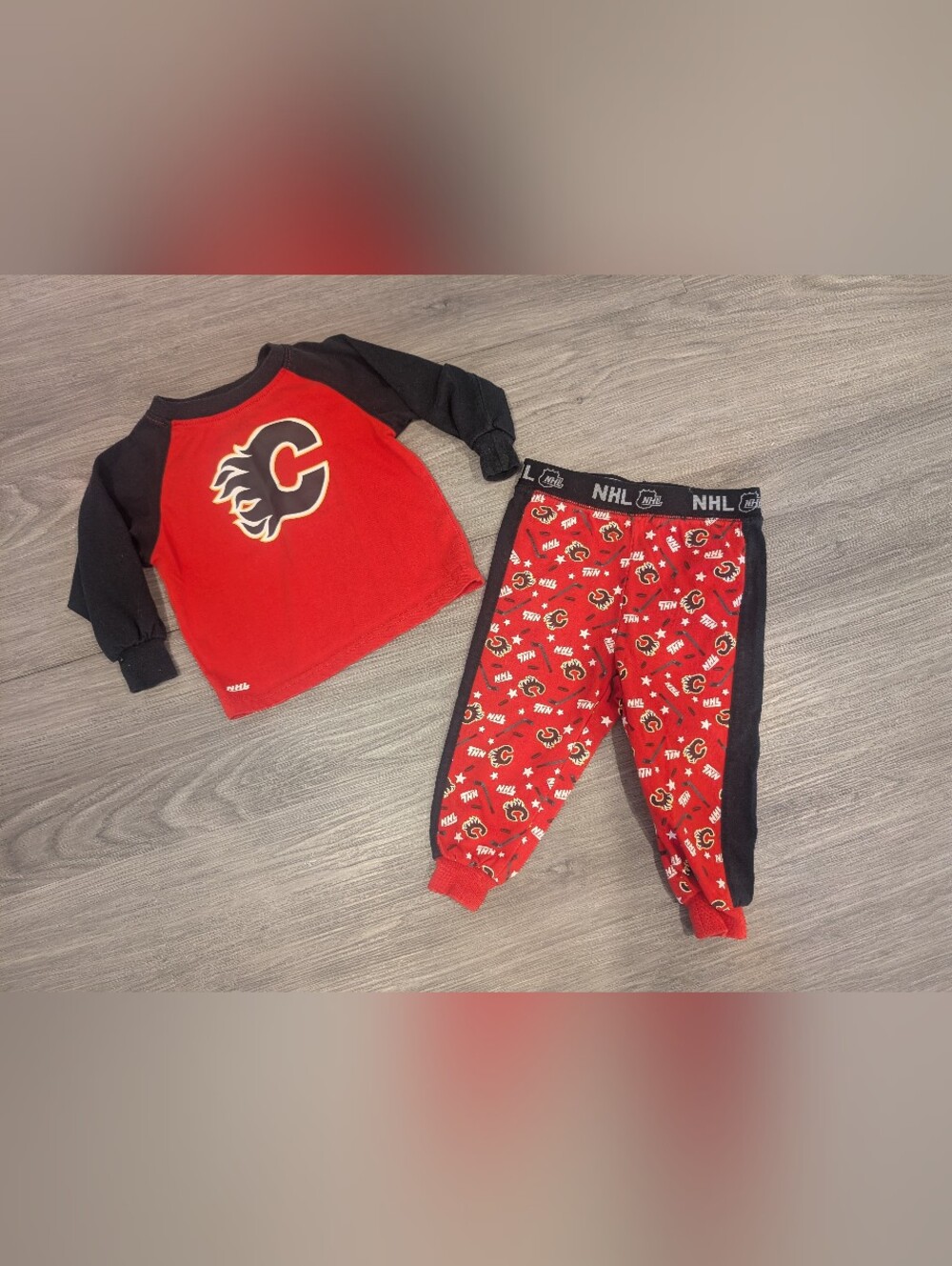 NHL Calgary Flames Red - PJ Set (18 Months)